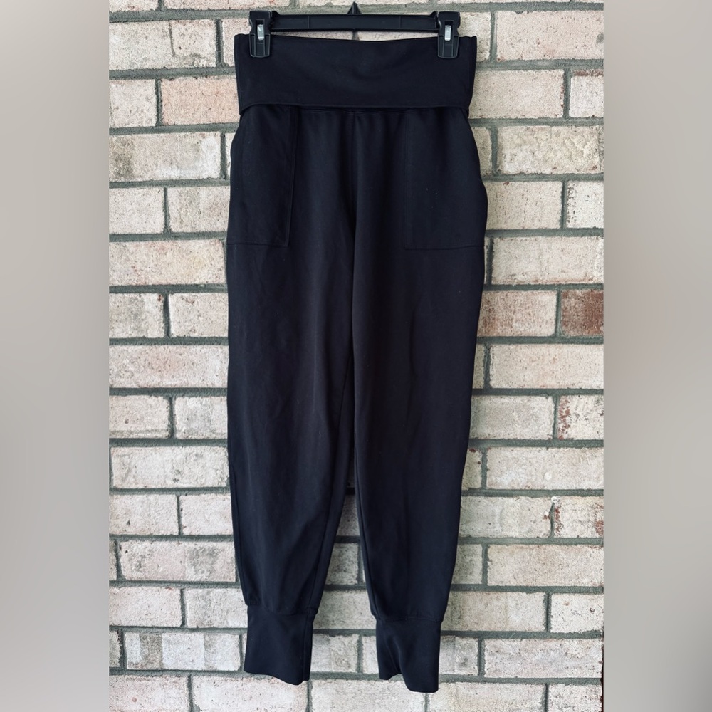 OFFLINE by Aerie Black Fold Over Waist Jogger